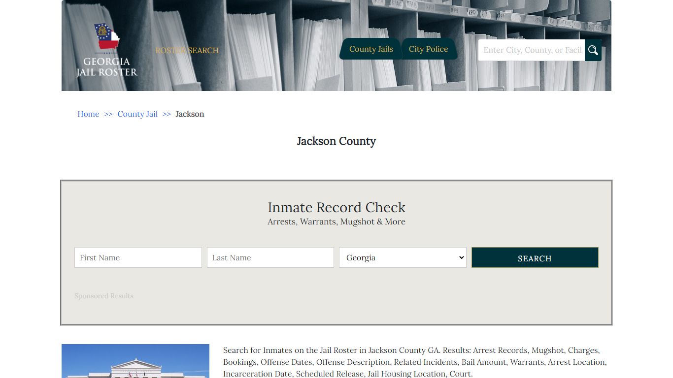 Jackson County - Georgia Jail Inmate Search